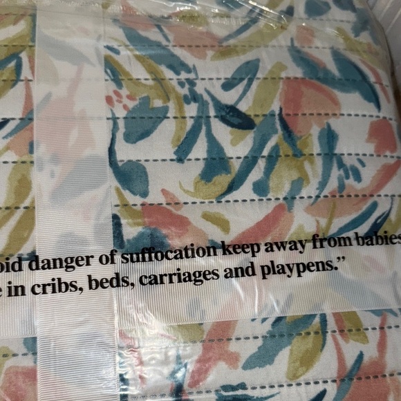 Blue and Pink Botanical Quilt Set Modern Bedding - Picture 5 of 7